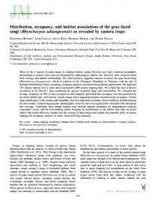 Distribution, occupancy, and habitat associations of the gray ... - BioOne