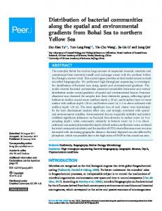 Distribution of bacterial communities along the spatial and ... - PeerJ