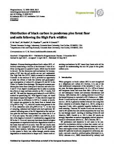 Distribution of black carbon in ponderosa pine forest ... - Biogeosciences