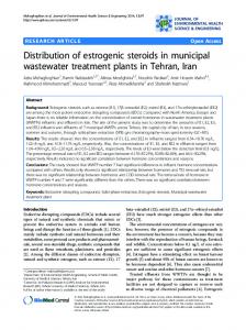 Distribution of estrogenic steroids in municipal wastewater treatment ...