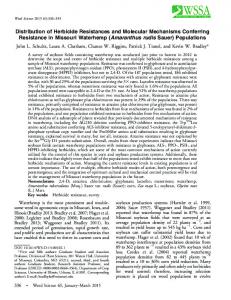 Distribution of Herbicide Resistances and Molecular ... - BioOne