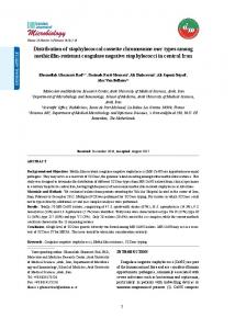 Distribution of staphylococcal cassette chromosome mec types among ...