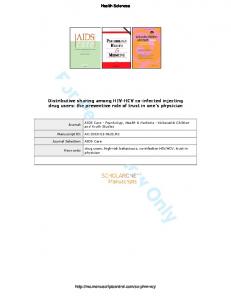 Distributive sharing among HIV-HCV co-infected injecting drug users