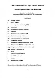 Disturbance rejection flight control for small fixed-wing ...