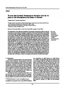 Diurnal sea surface temperature variation and its ... - Springer Link