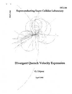 Divergent Quench Velocity Expression