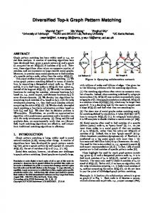 Diversified Top-k Graph Pattern Matching - CiteSeerX