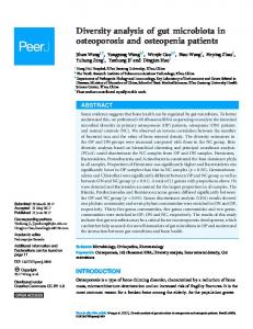 Diversity analysis of gut microbiota in osteoporosis