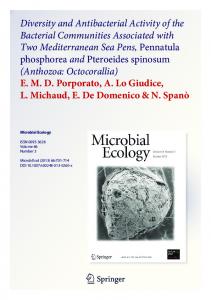 Diversity and Antibacterial Activity of the Bacterial ... - Innovatori PA