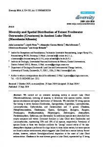 Diversity and Spatial Distribution of Extant Freshwater ... - MDPI