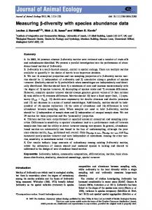 diversity with species abundance data