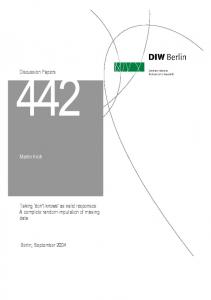 DIW Discussion Paper 442 - DIW Berlin