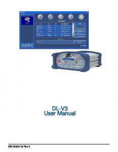 DL-V3 User Manual - NovAtel