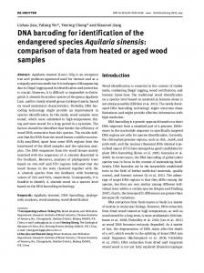 DNA barcoding for identification of the endangered ...