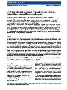 DNA barcoding of oomycetes with cytochrome c ... - BioMedSearch