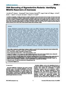 DNA Barcoding of Sigmodontine Rodents - Semantic Scholar