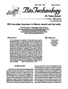 DNA barcoding