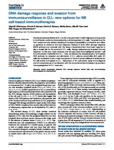 DNA damage response and evasion from