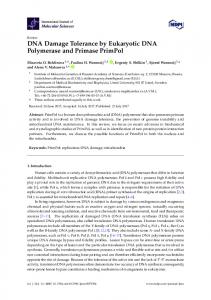 DNA Damage Tolerance by Eukaryotic DNA Polymerase and ... - MDPI