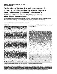 DNA polymerase I - BioMedSearch