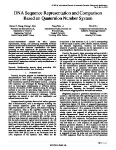 DNA Sequence Representation and Comparison