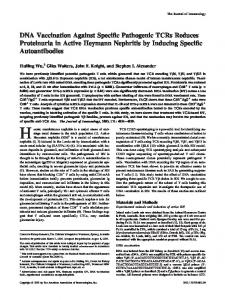 DNA Vaccination Against Specific Pathogenic TCRs ...