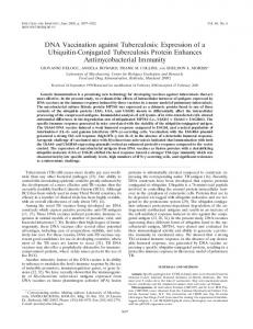 DNA Vaccination against Tuberculosis - Infection and Immunity