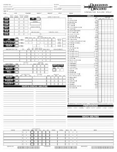 DnD 3.5 Ultimate Character Sheet - Meetup