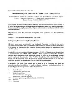 DNR - Bahrain Medical Bulletin