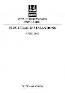 DNV-OS-D201: Electrical Installations