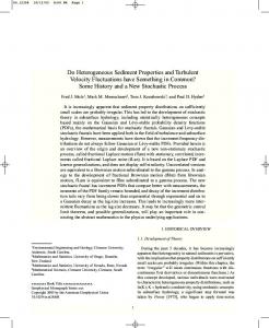 Do Heterogeneous Sediment Properties and Turbulent Velocity ...