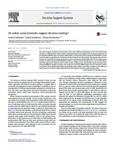 Do online social networks support decision-making?