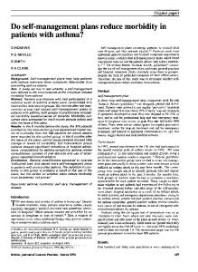 Do self-management plans reduce morbidity in patients with asthma?