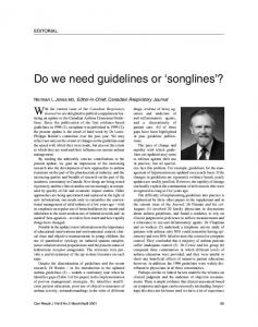 Do we need guidelines or 'songlines'? - Hindawi