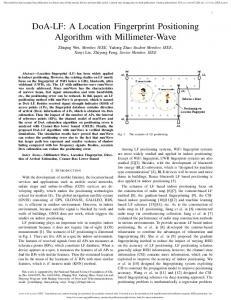 DoA-LF: A Location Fingerprint Positioning Algorithm ... - IEEE Xplore