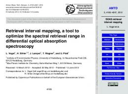 DOAS retrieval interval mapping - Atmos. Meas. Tech