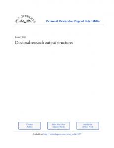 Doctoral research output structures