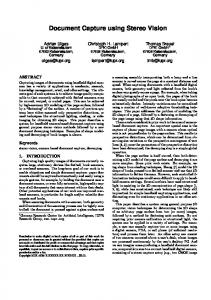 Document Capture using Stereo Vision