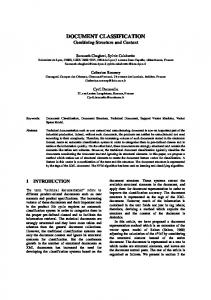 document classification - CNRS