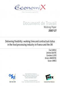 Document de Travail - EconomiX