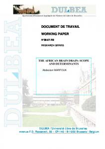 document de travail working paper - ULB