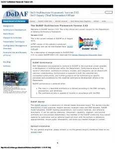 DoDAF Architecture Framework Version 2.02