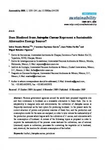 Does Biodiesel from Jatropha Curcas Represent a Sustainable ... - MDPI