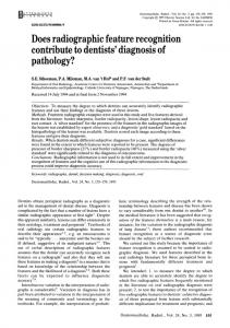 Does radiographic feature recognition contribute to ... - BIR Publications