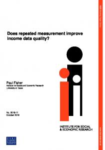 Does repeated measurement improve income data quality?