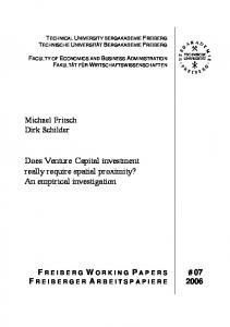 Does Venture Capital investment really require spatial proximity? An ...