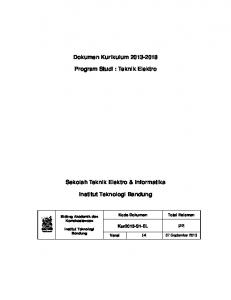 Dokumen Kurikulum 2013-2018 Program Studi : Teknik Elektro ...