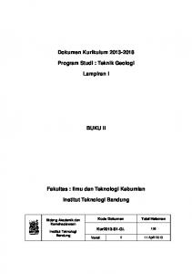 Dokumen Kurikulum 2013-2018 Program Studi : Teknik ... - LP 4 - ITB