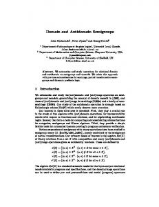 Domain and Antidomain Semigroups