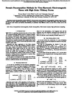 Domain Decomposition Methods for Time ... - Semantic Scholar